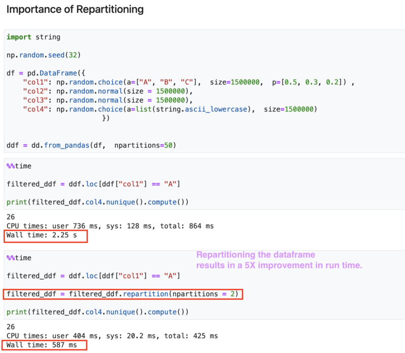 Dask Repartition